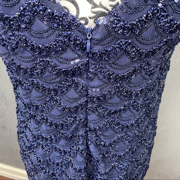 Studio 1 navy sleeveless all over sequin party dress. Occasion formal mini - Picture 11 of 13